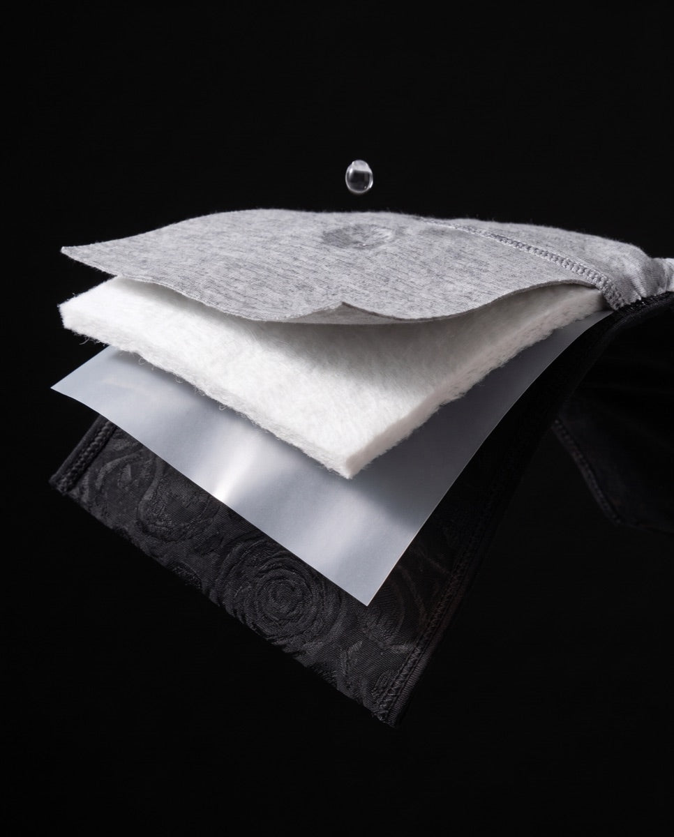 Braga absorbente de tiro alto en jacquard — para pequeñas pérdidas