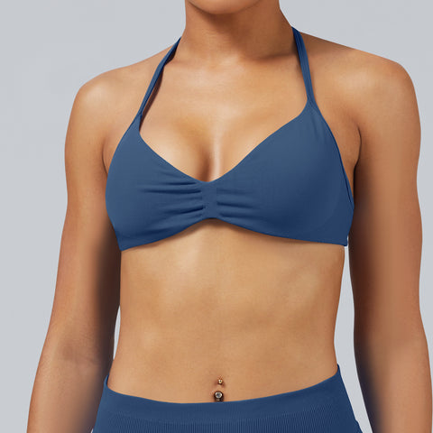 Reggiseno seamless con spalline sottili Sculptline, colore Grigio Blu