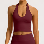 Sculptline™ Classic V-Neck Top — Costa | Cherry Red