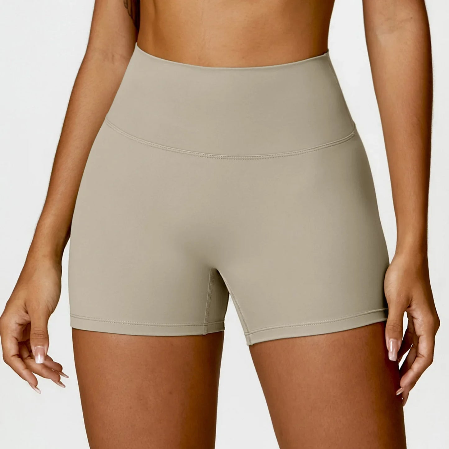 Set Sportivo Reggiseno e Short Coordinati Tortora, short