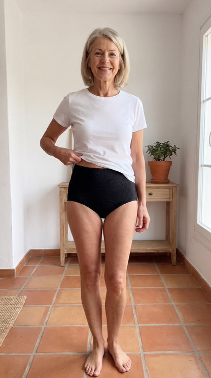 Slip assorbente indossato a casa