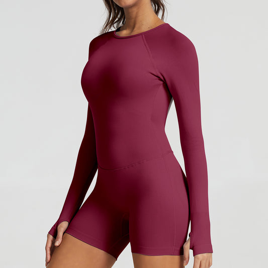Body manica lunga seamless Sculptline, colore Bordeaux