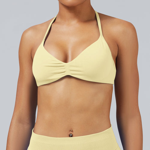 Reggiseno seamless con spalline sottili Sculptline, colore Burro
