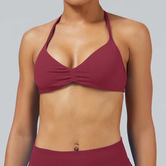 Reggiseno seamless con spalline sottili Sculptline, colore Bordeaux