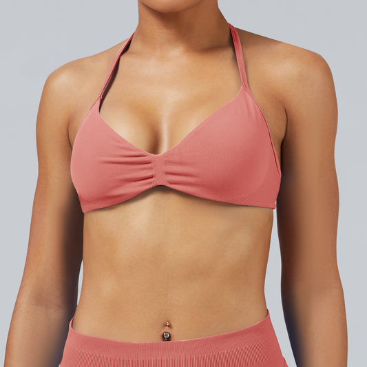 Reggiseno seamless con spalline sottili Sculptline, colore Corallo
