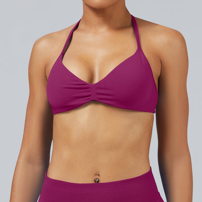 Reggiseno seamless con spalline sottili Sculptline, colore Rosso Bacca