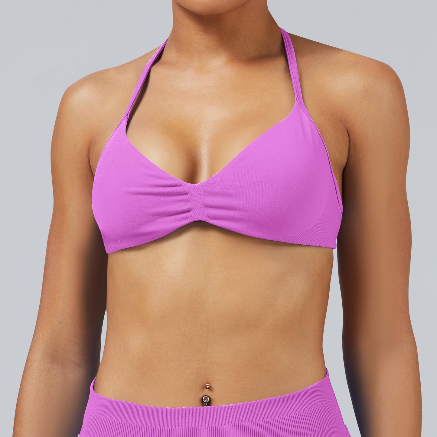 Reggiseno seamless con spalline sottili Sculptline, colore Rosa Fiore