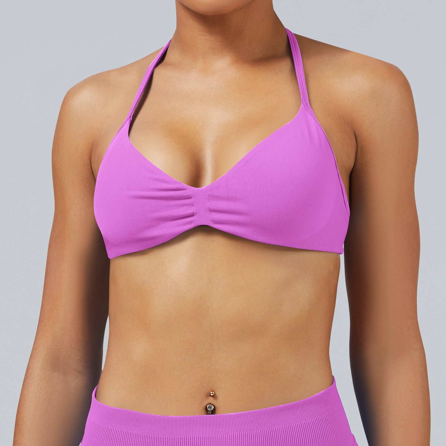 Reggiseno seamless con spalline sottili Sculptline, colore Rosa Fiore