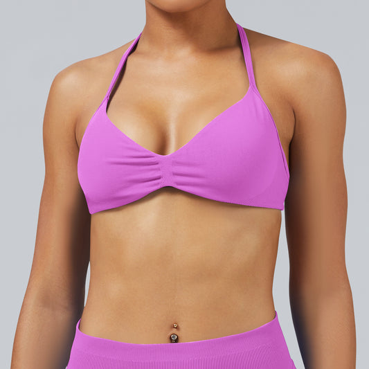Reggiseno seamless con spalline sottili Sculptline, colore Rosa Fiore