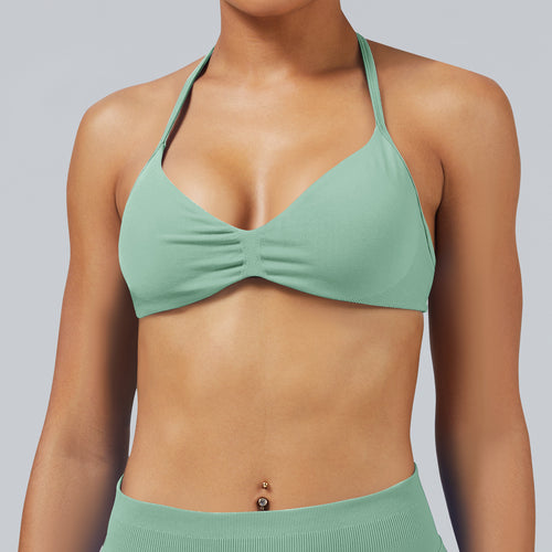 Reggiseno seamless con spalline sottili Sculptline, colore Verde Palma