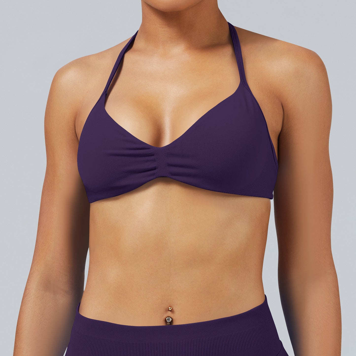 Reggiseno seamless con spalline sottili Sculptline, colore Viola Uva