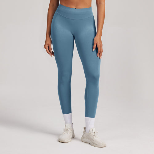 Leggings seamless a vita alta Sculptline, colore Azzurro Nebbia