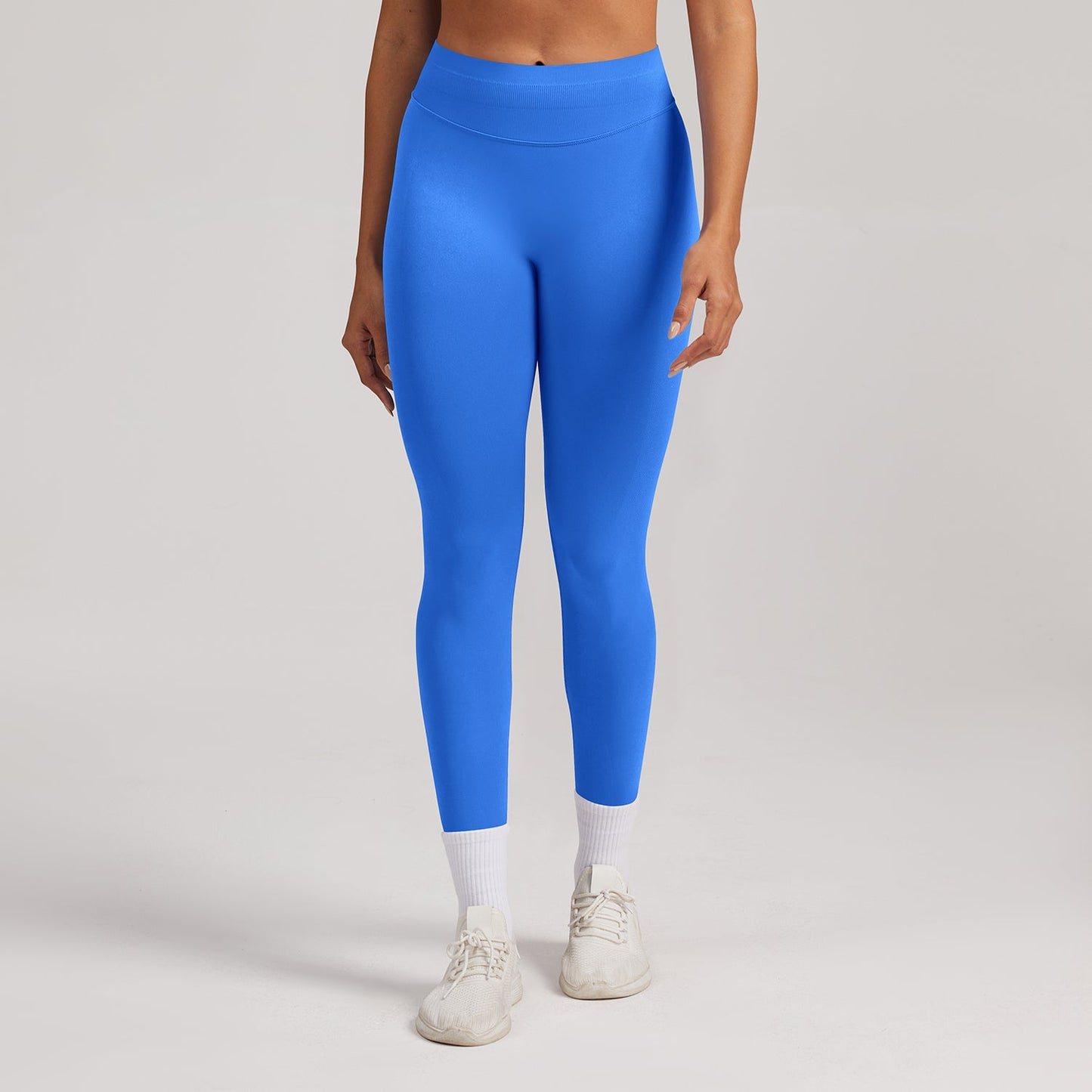 Leggings seamless a vita alta Sculptline, colore Blu Elettrico
