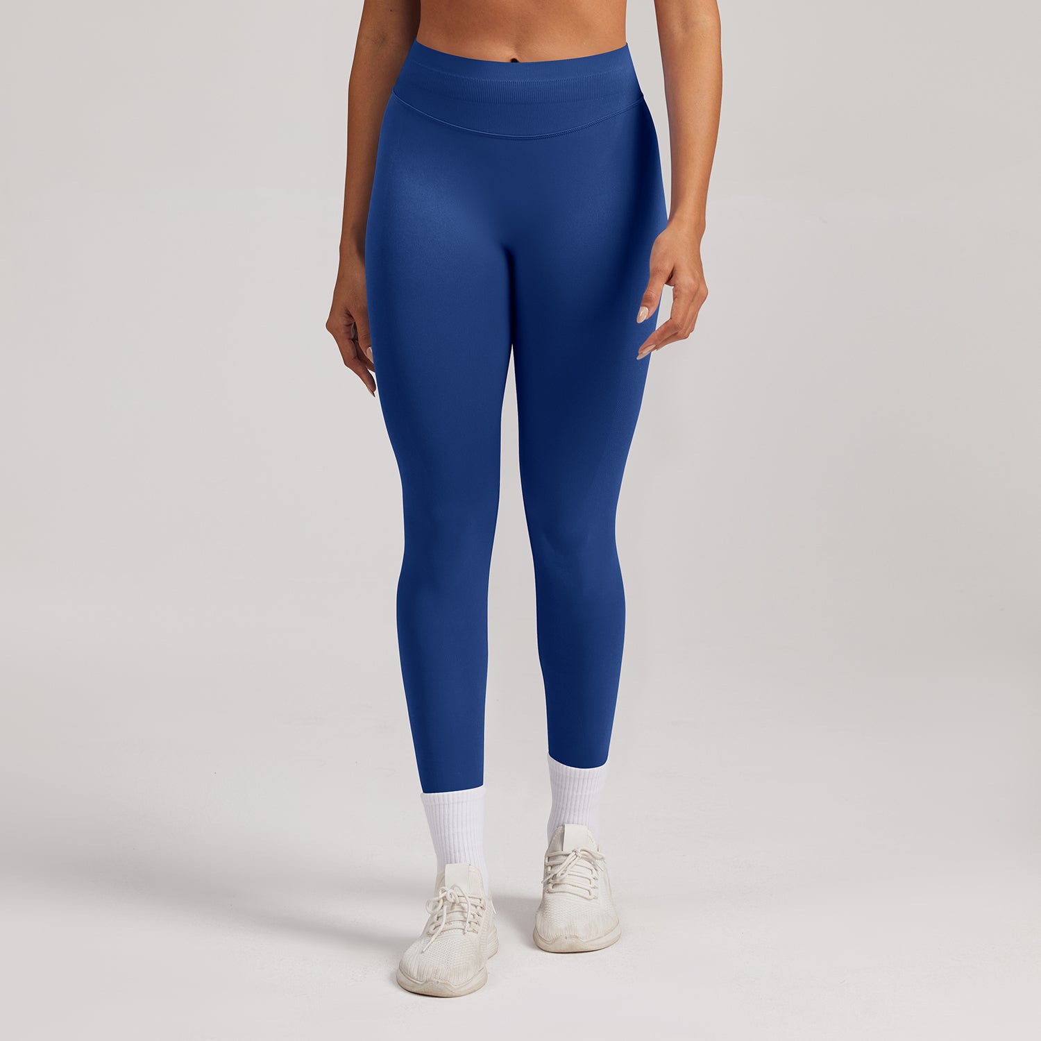 Leggings seamless a vita alta Sculptline, colore Blu Profondo