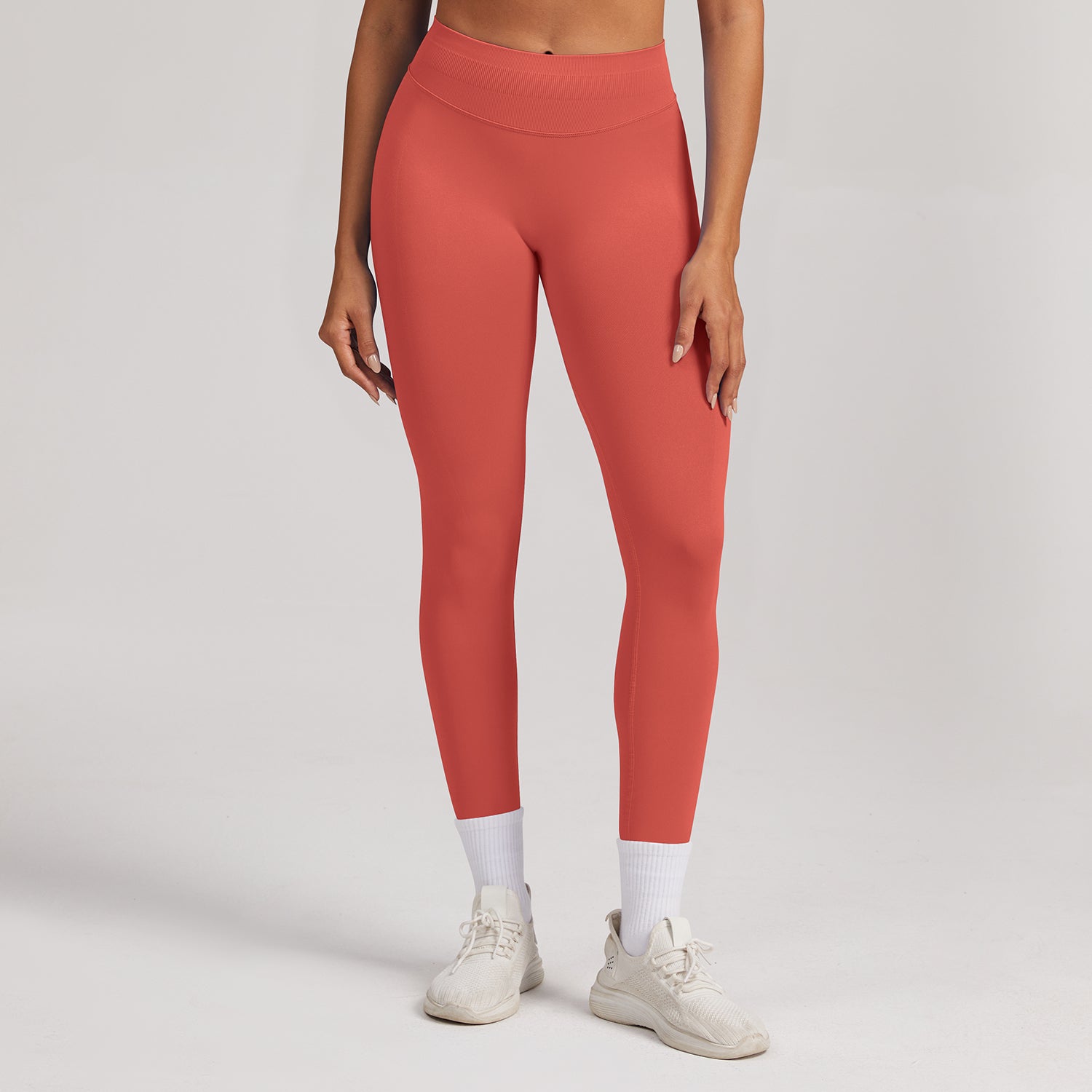 Leggings seamless a vita alta Sculptline, colore Corallo