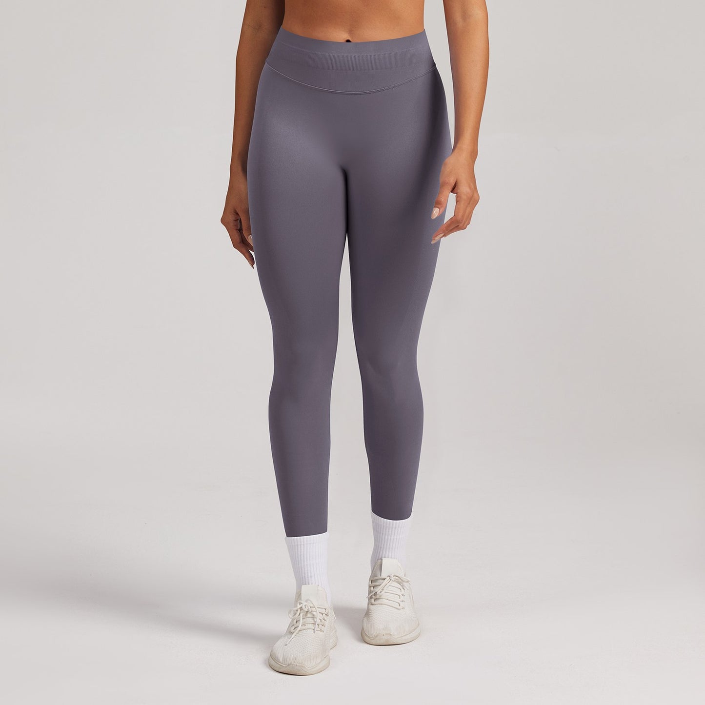 Leggings seamless a vita alta Sculptline, colore Grigio Fungo