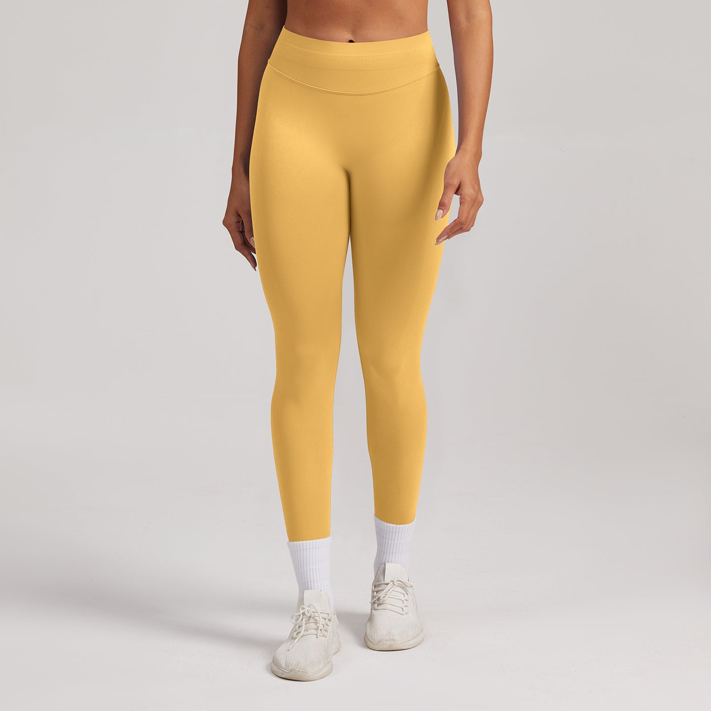 Leggings seamless a vita alta Sculptline, colore Giallo