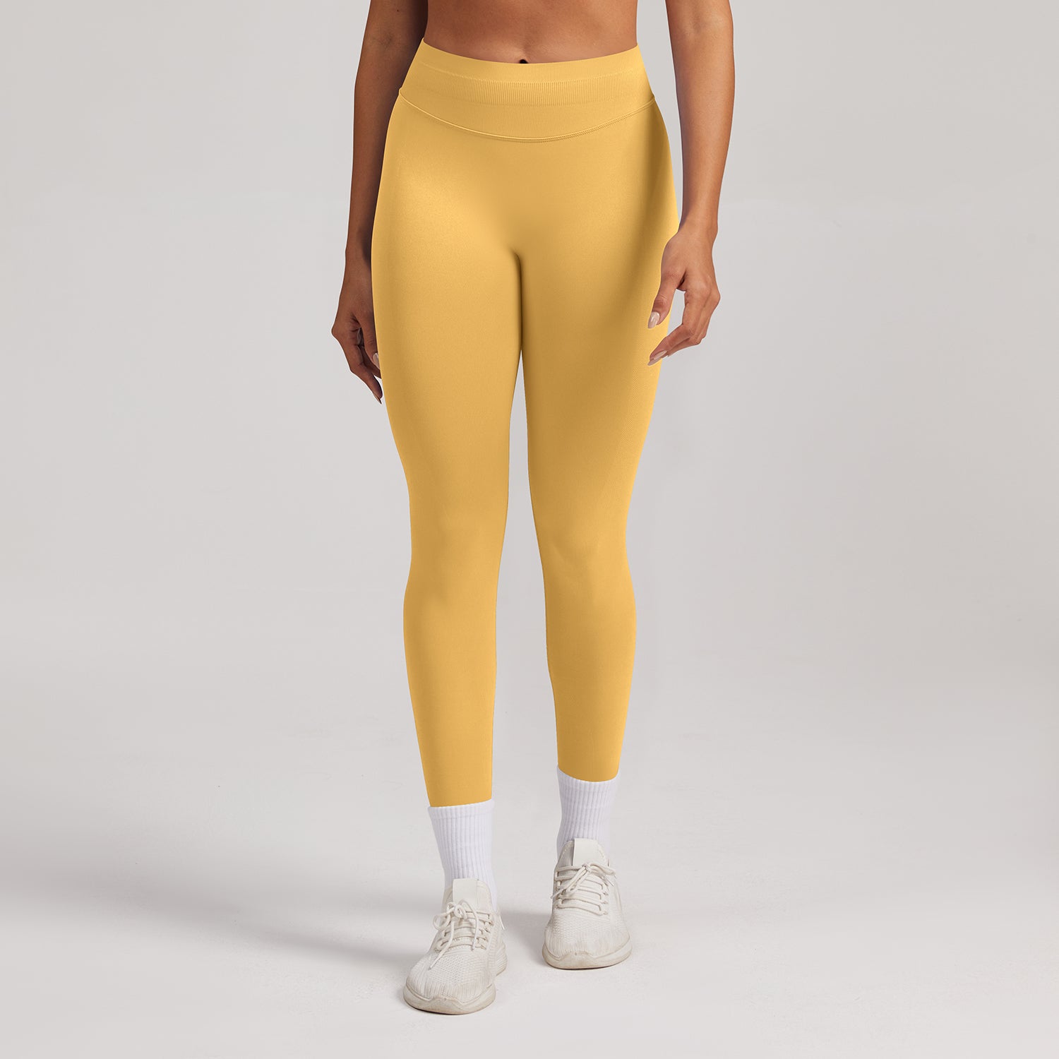 Leggings seamless a vita alta Sculptline, colore Giallo