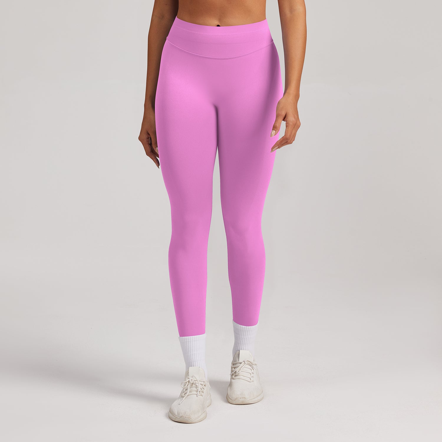 Leggings seamless a vita alta Sculptline, colore Rosa Fiore