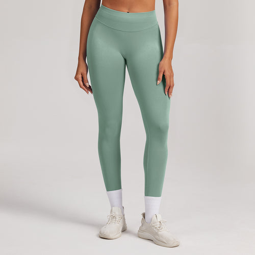 Leggings seamless a vita alta Sculptline, colore Verde Palma