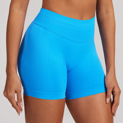 Short seamless a vita alta Sculptline, colore Blu Glaciale