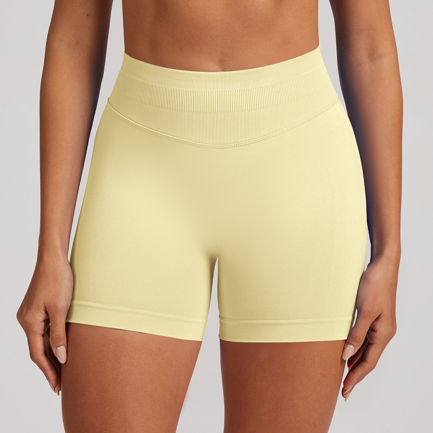 Short seamless a vita alta Sculptline, colore Burro