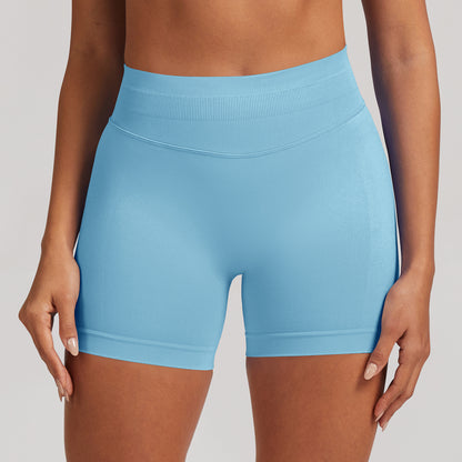 Short seamless a vita alta Sculptline, colore Celeste
