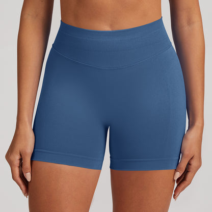 Short seamless a vita alta Sculptline, colore Grigio Blu