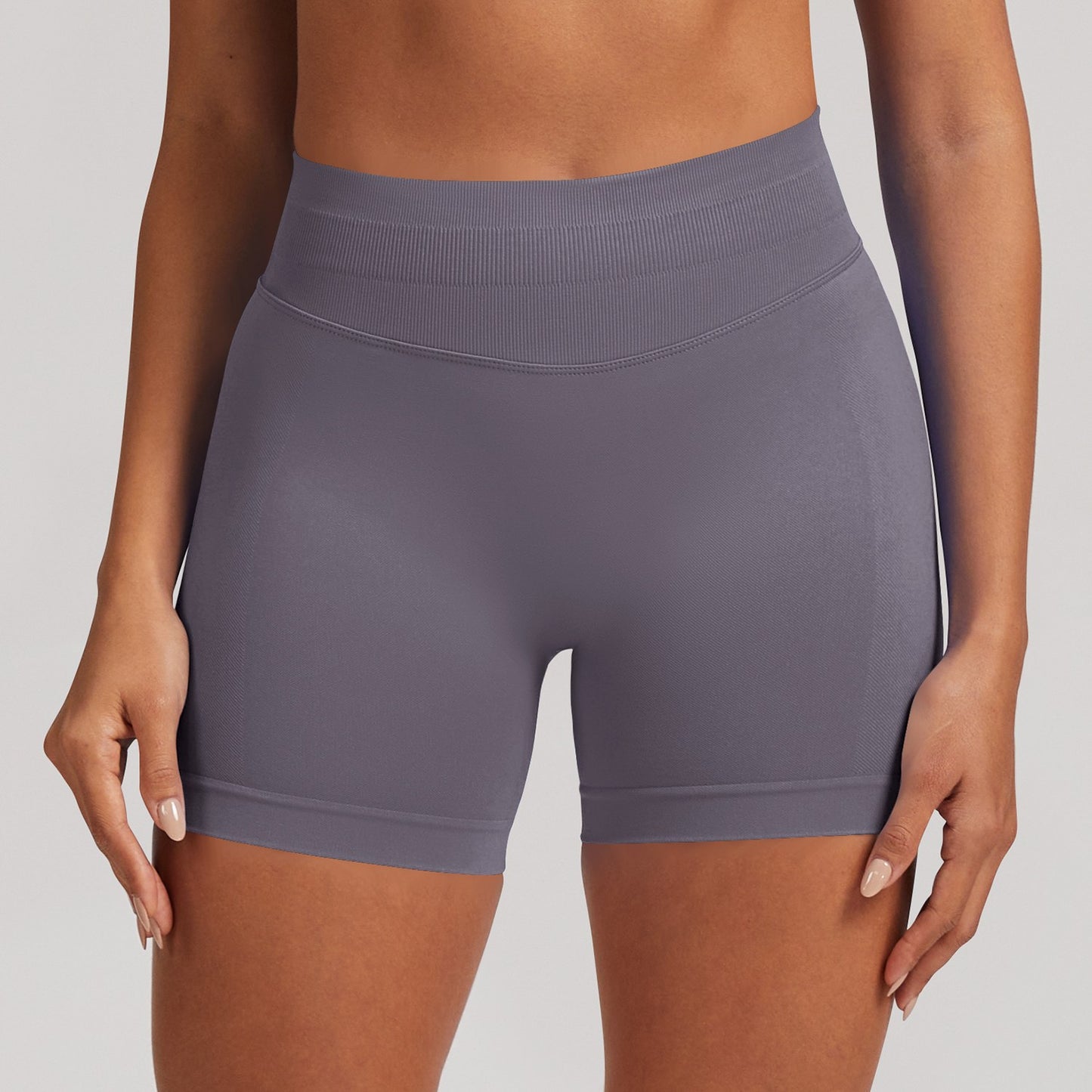 Short seamless a vita alta Sculptline, colore Grigio Fungo