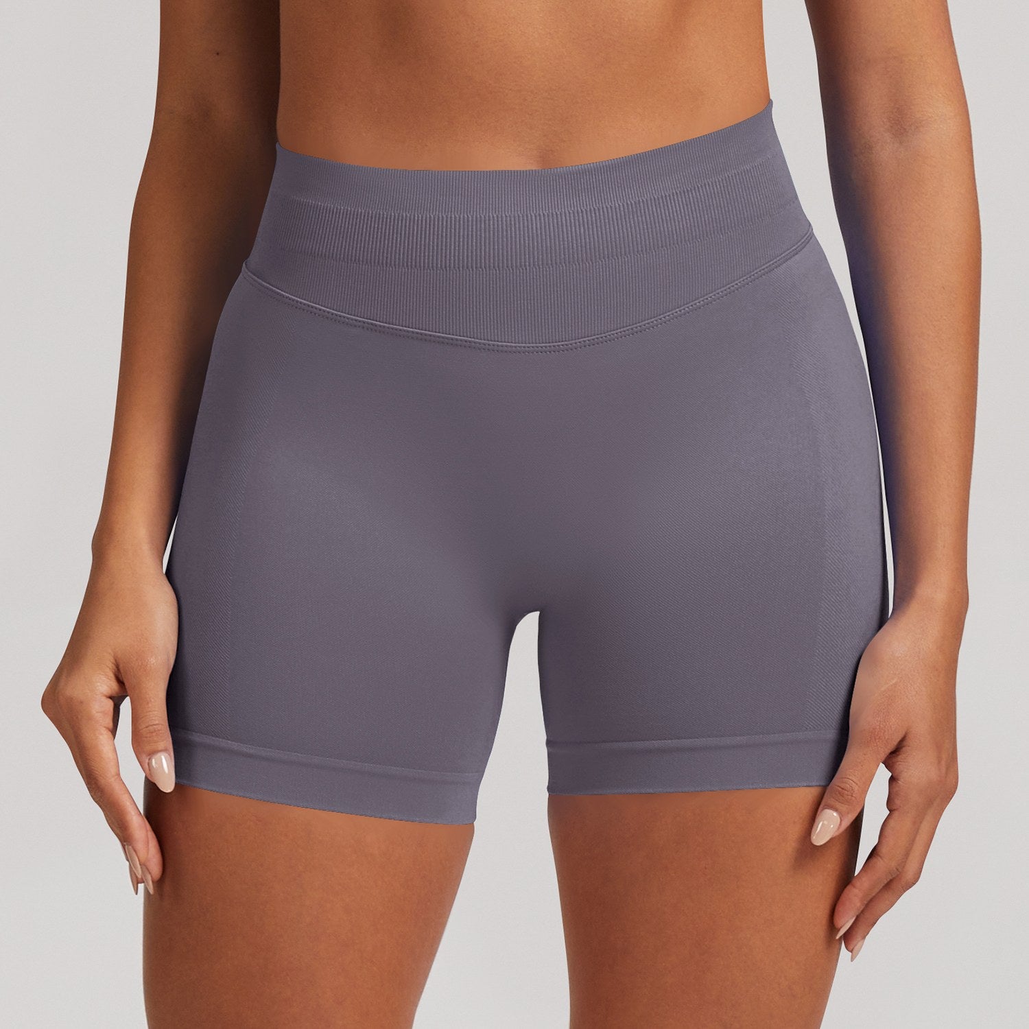 Short seamless a vita alta Sculptline, colore Grigio Fungo