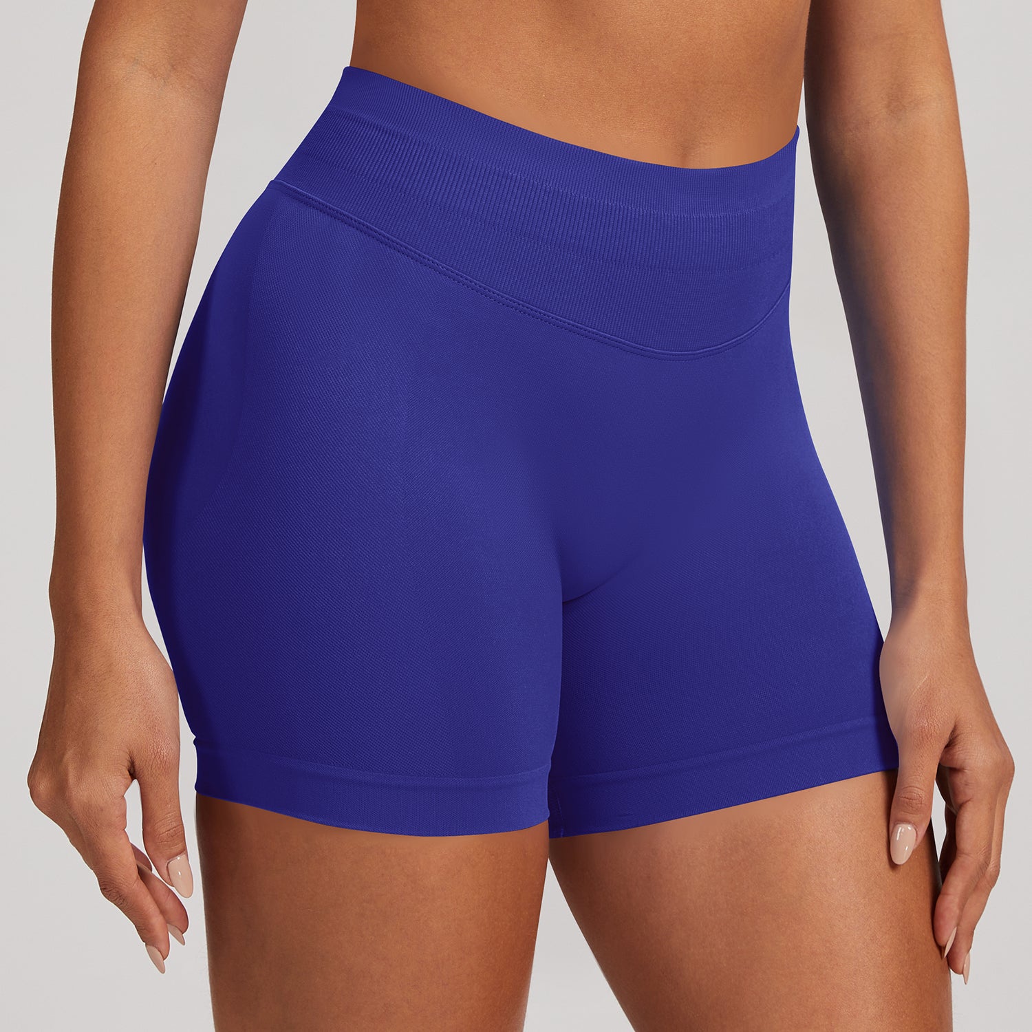 Short seamless a vita alta Sculptline, colore Indaco
