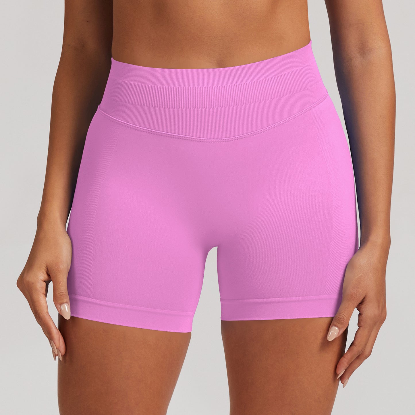 Short seamless a vita alta Sculptline, colore Rosa Fiore
