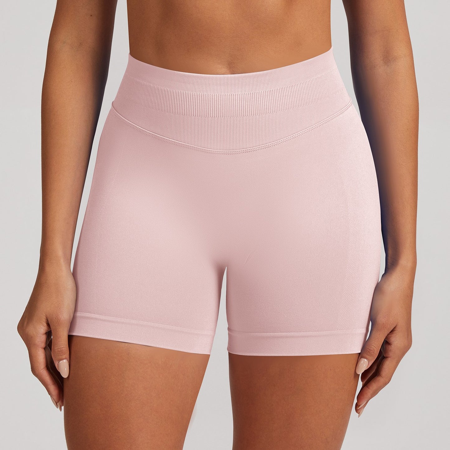 Short seamless a vita alta Sculptline, colore Rosa Perla