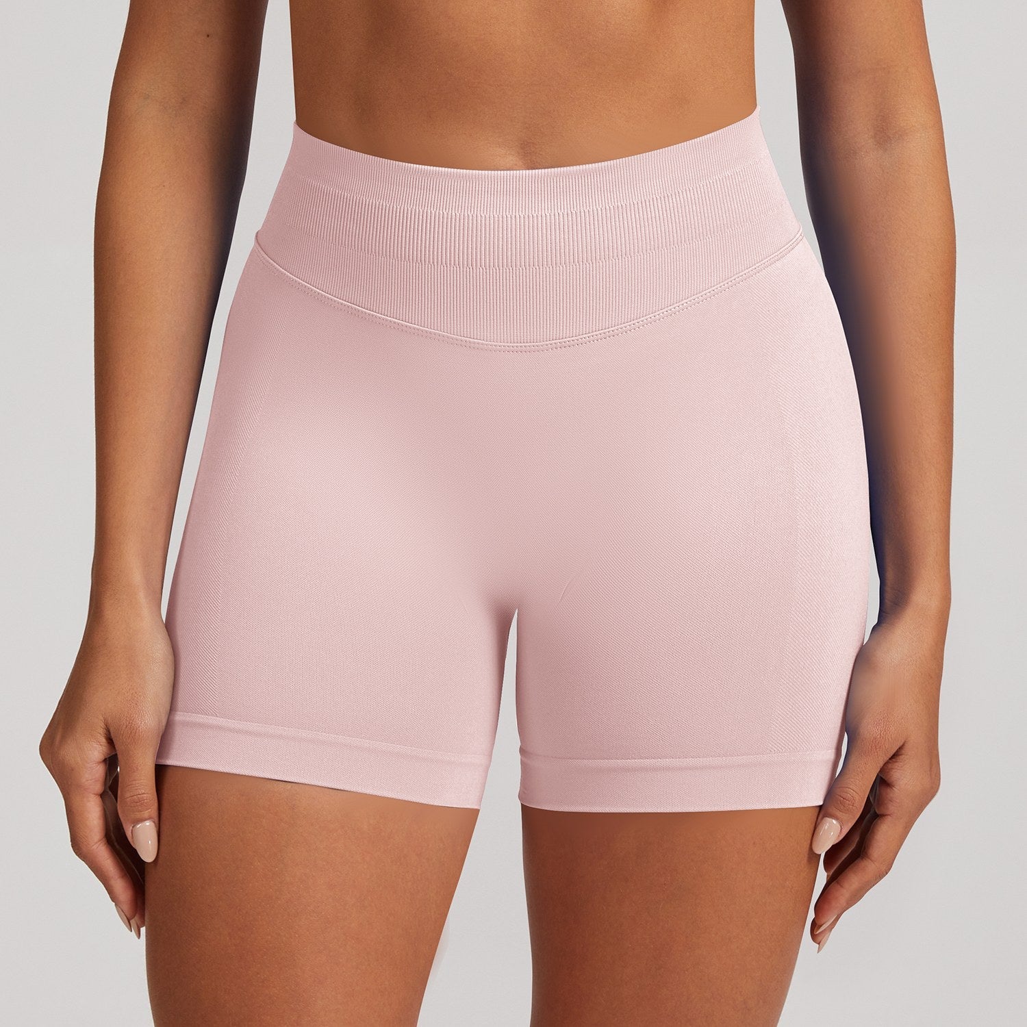 Short seamless a vita alta Sculptline, colore Rosa Perla