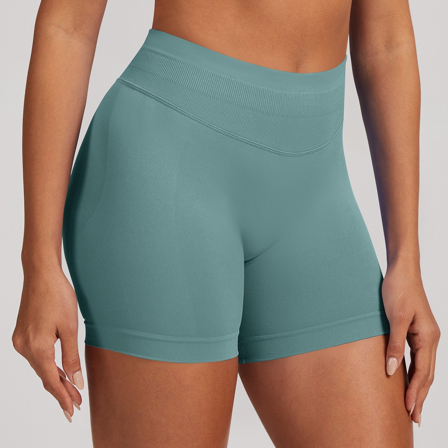 Short seamless a vita alta Sculptline, colore Salvia