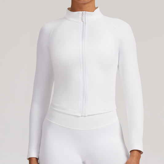Giacca zip seamless Sculptline, colore Bianco