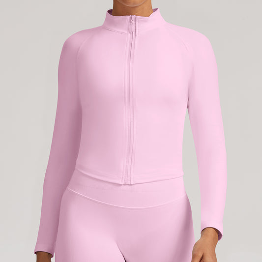 Giacca zip seamless Sculptline, colore Rosa