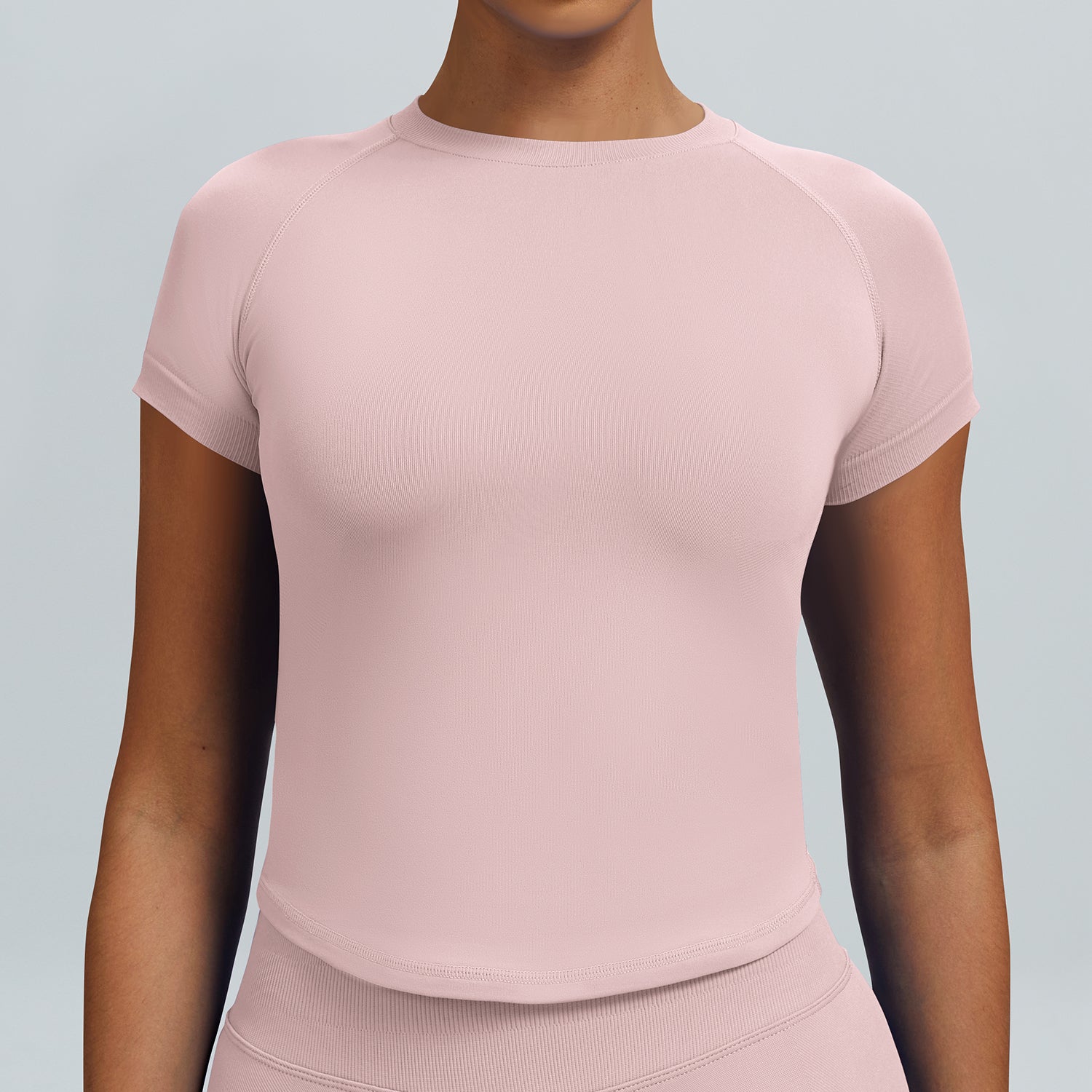 T-shirt seamless a maniche corte Sculptline, colore Rosa
