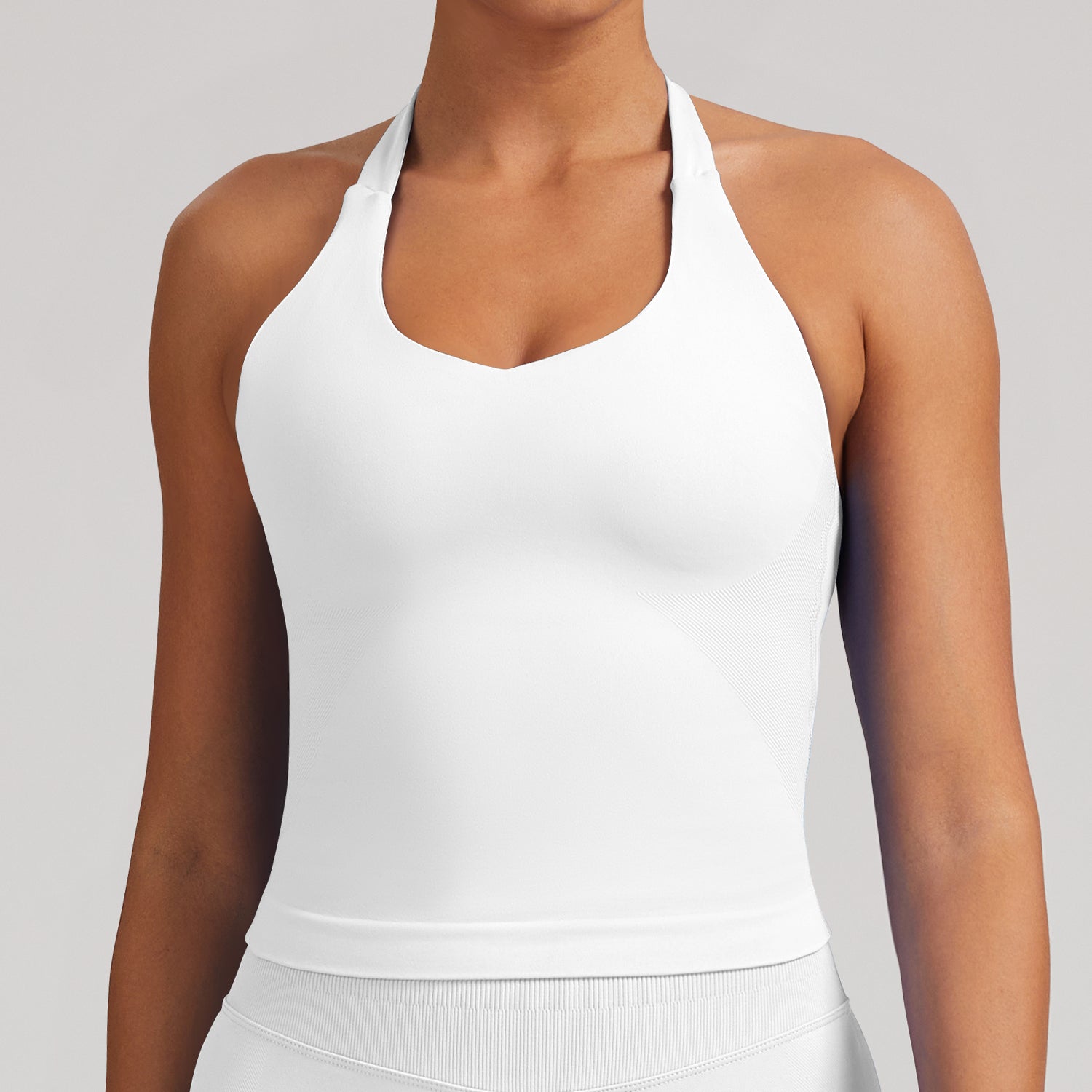Canotta seamless con spalline larghe Sculptline, colore Bianco