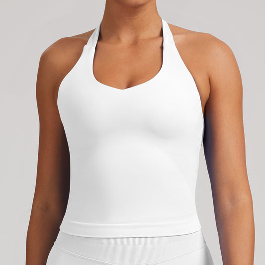 Canotta seamless con spalline larghe Sculptline, colore Bianco