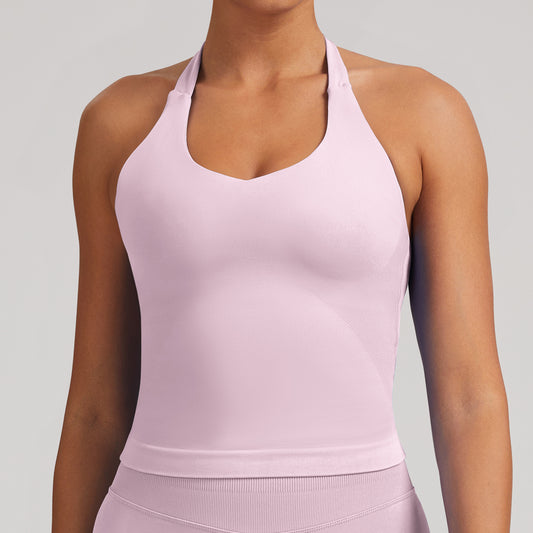 Canotta seamless con spalline larghe Sculptline, colore Rosa