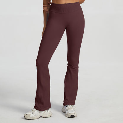 Pantalone a zampa seamless Sculptline, colore Caffè Scuro