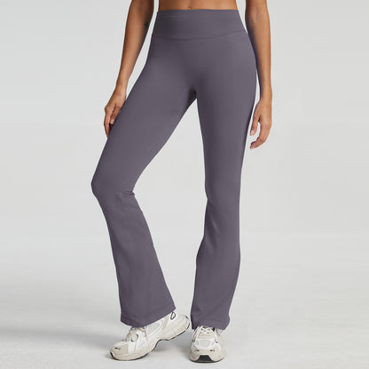 Pantalone a zampa seamless Sculptline, colore Grigio Fungo