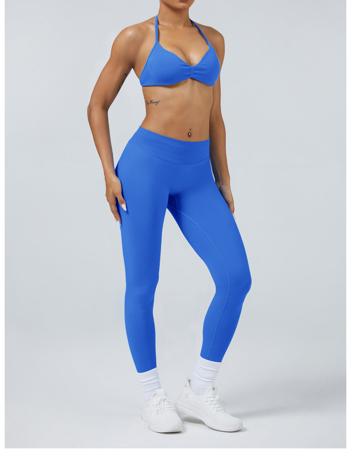 Leggings seamless a vita alta Sculptline, colore Blu Elettrico