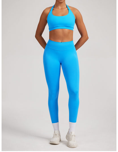Leggings Sculptline™ Seconda Pelle — Blu Glaciale, indossato (1)