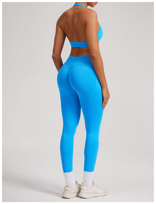 Leggings Sculptline™ Seconda Pelle — Blu Glaciale, indossato (2)