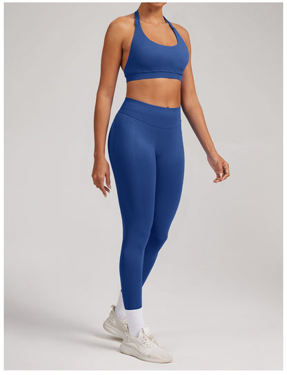 Leggings Sculptline™ Seconda Pelle — Blu Profondo, indossato (3)