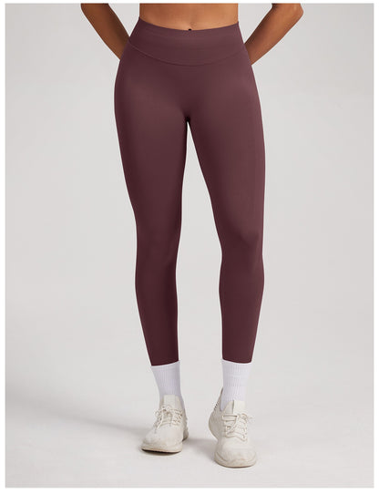 Leggings Sculptline™ Seconda Pelle — Caffè Scuro, indossato (3)