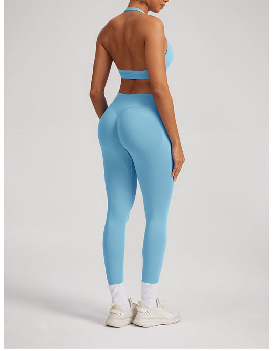 Leggings Sculptline™ Seconda Pelle — Celeste, indossato (1)