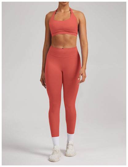 Leggings Sculptline™ Seconda Pelle — Corallo, indossato (2)